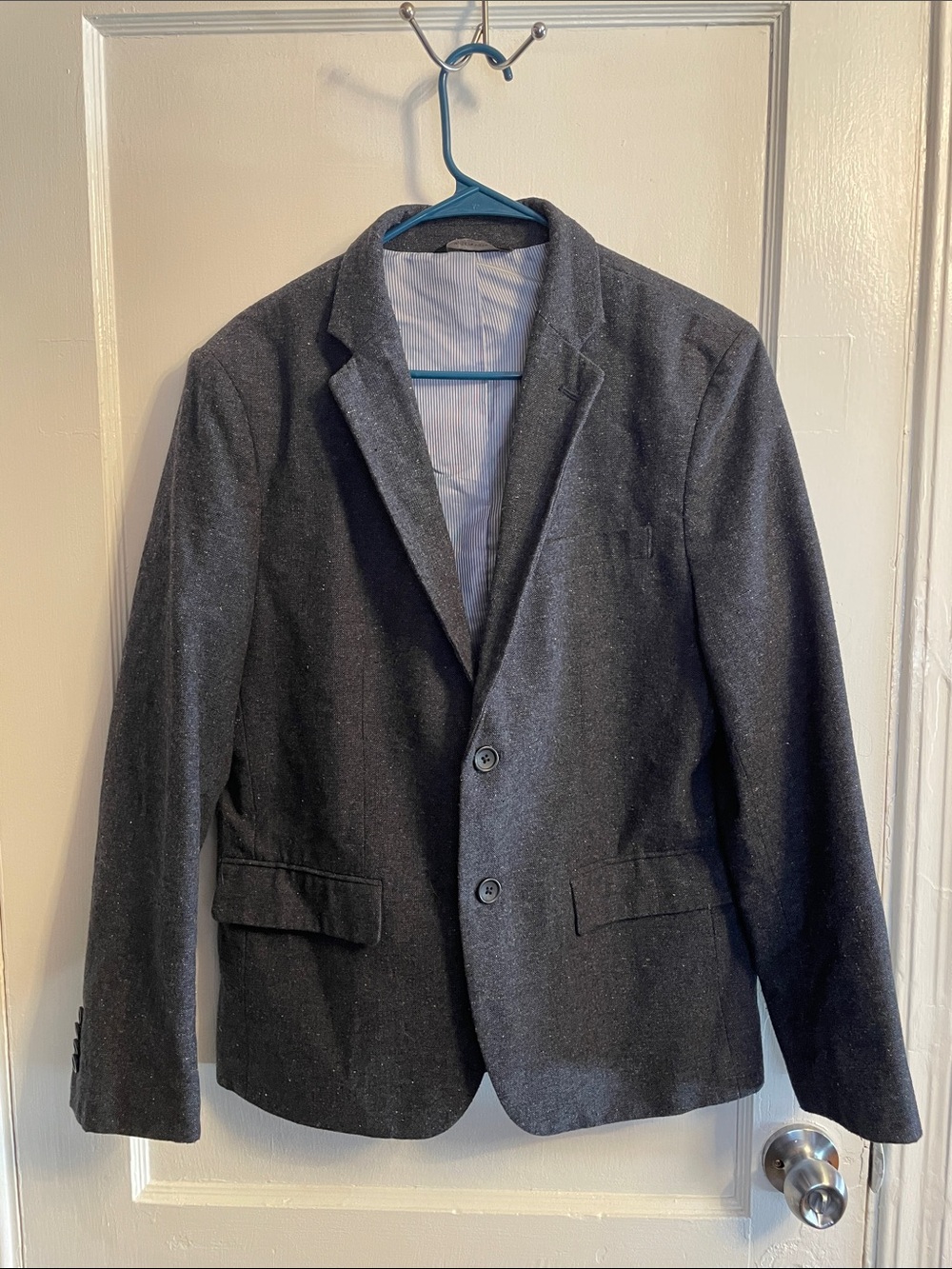 American Eagle Outfitters Men's Dark Gray Pea Coat Style Blazer